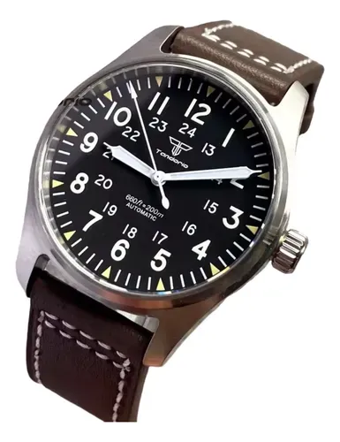 Relógio Tandorio Pilot 39mm Safira 200m