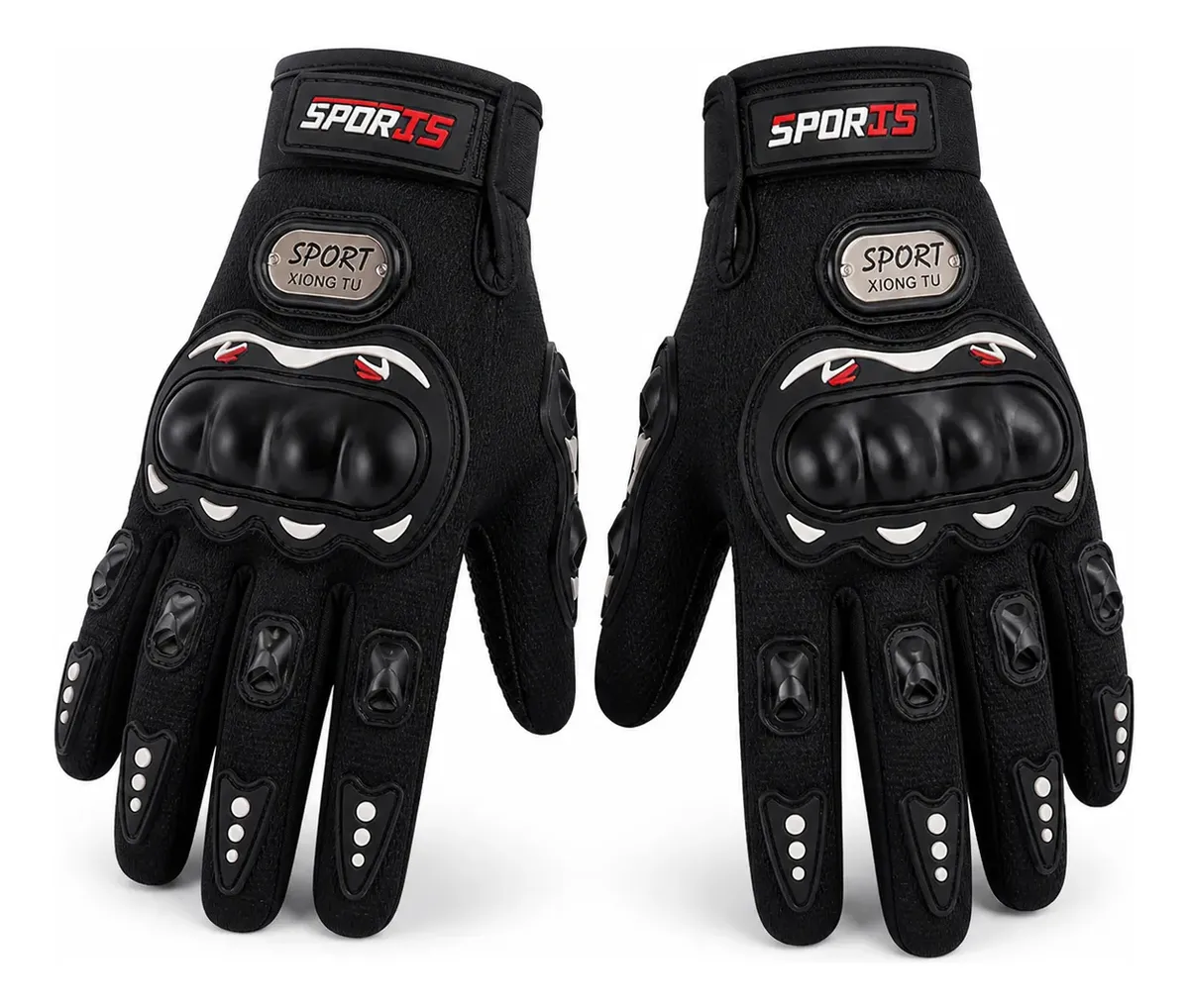 Luva Moto Motociclista Impermeável Proteção Touch Motoqueiro Preto Unico