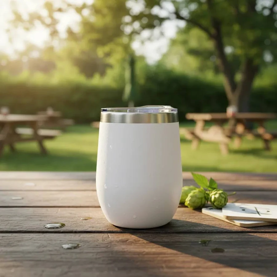 Copo Térmico 360ml Com Tampa Para Bebidas Quentes E Frias