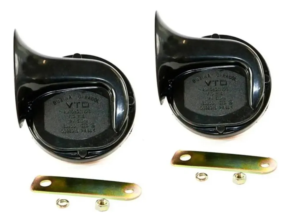 Dupla Buzina Caracol Automotiva 12v Vetor