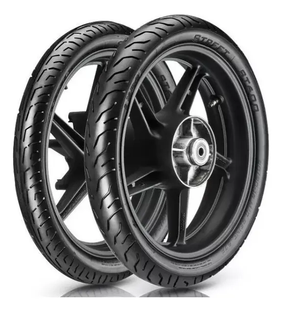Par Pneu Vipal St600 100/90 -18 + 80/100 - 18