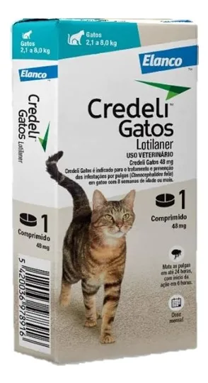 Credeli Antipulgas Para Gatos De 2,1 À 8 Kg 1 Comp. 48mg