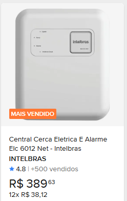 Central Cerca Eletrica E Alarme Elc 6012 Net - Intelbras