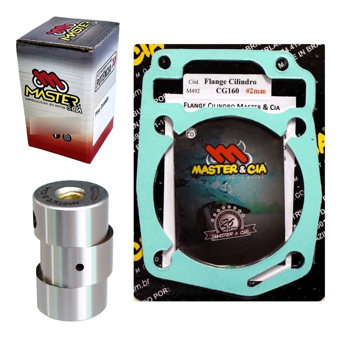 Pino Cursado + Flange 2mm Cg160 Bros160 Xre190 Master & Cia
