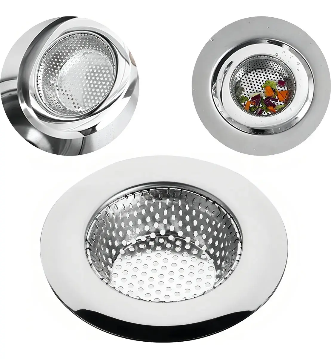 Ralo Ralinho De Inox Para Pia 11,5cm Com Borda
