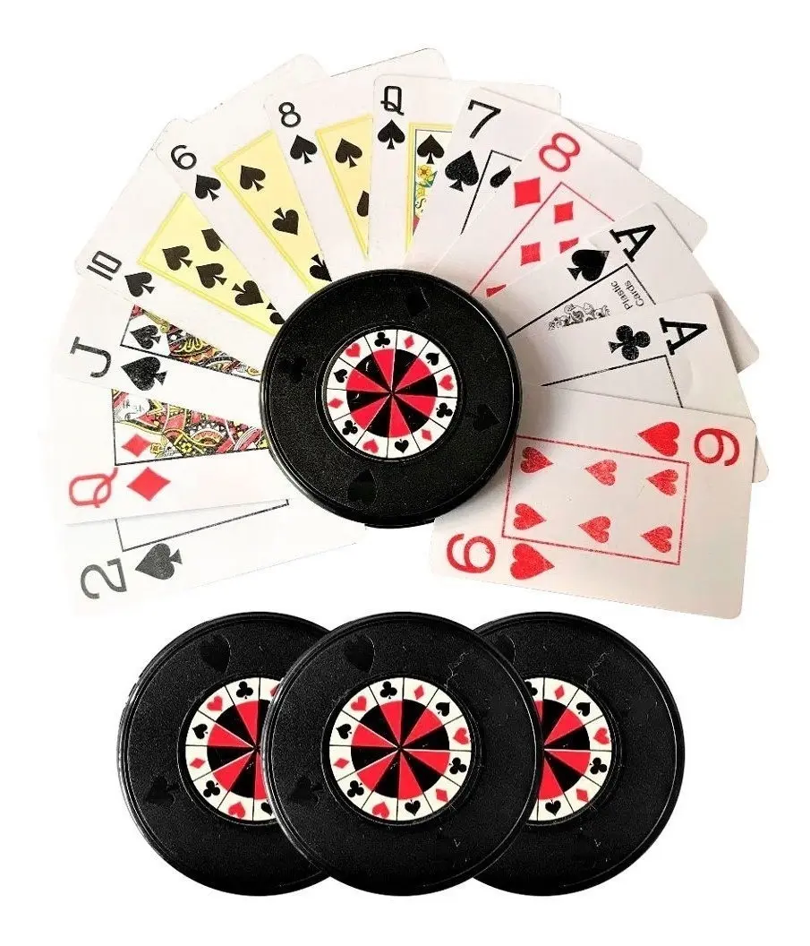Pôquer Magicard Segurador Para Baralho 4 Peças Preto
