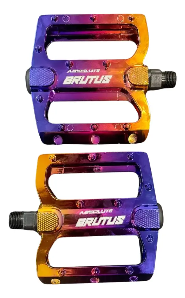 Pedal Bicicleta Absolute Brutus Flat 9/16 Oil Slick Camaleao