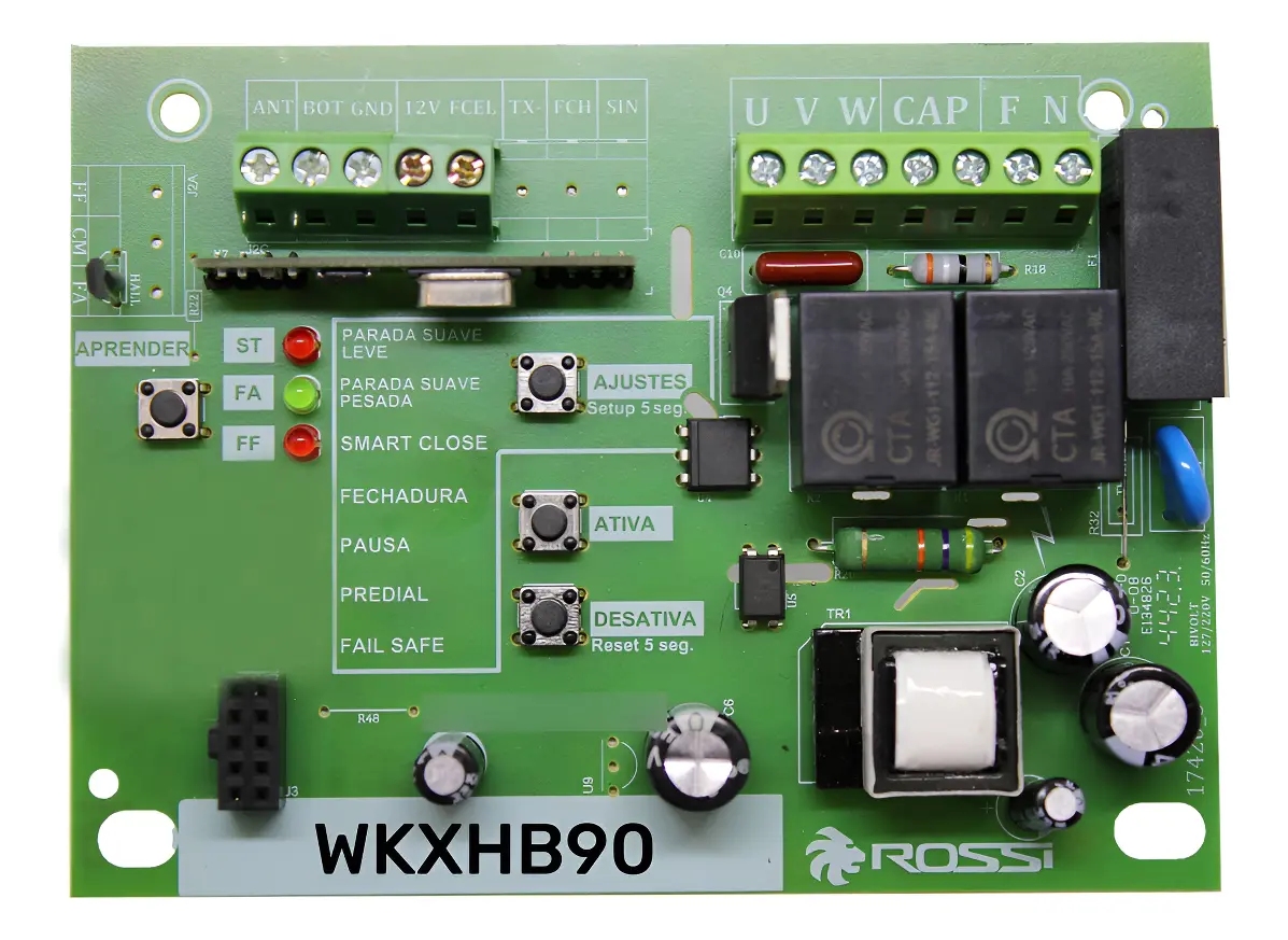 Placa Rossi Dz Atto Turbo Wkxhb90 Sensor Hall Bivolt 433mhz