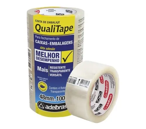Fita Adesiva Transparente 48x100 Qualitape
