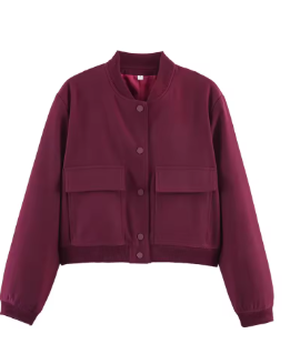 Jaqueta Bomber vinho tinto Tam. M