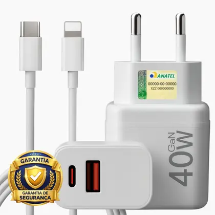 Carregador Tipo C p/ Lightining 40w Boyu