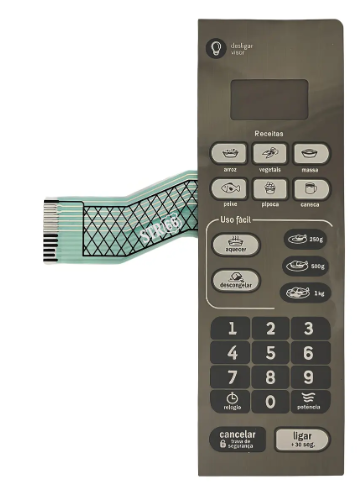 Membrana Teclado Microondas Str66 Compatível com Consul Cmo20bfbna Cm020bfana