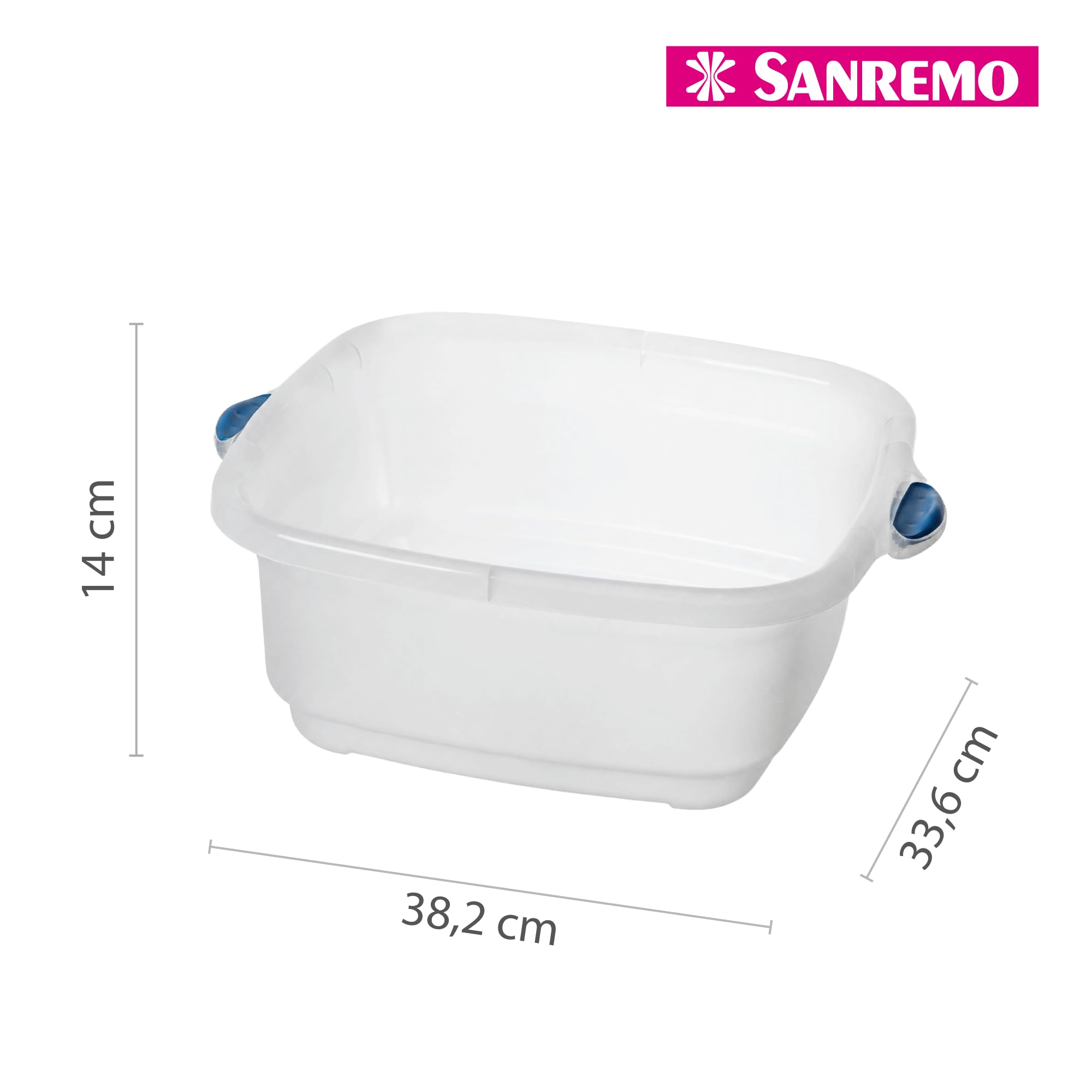Bacia Quadrada Transparente 10L Hydrus Sanremo