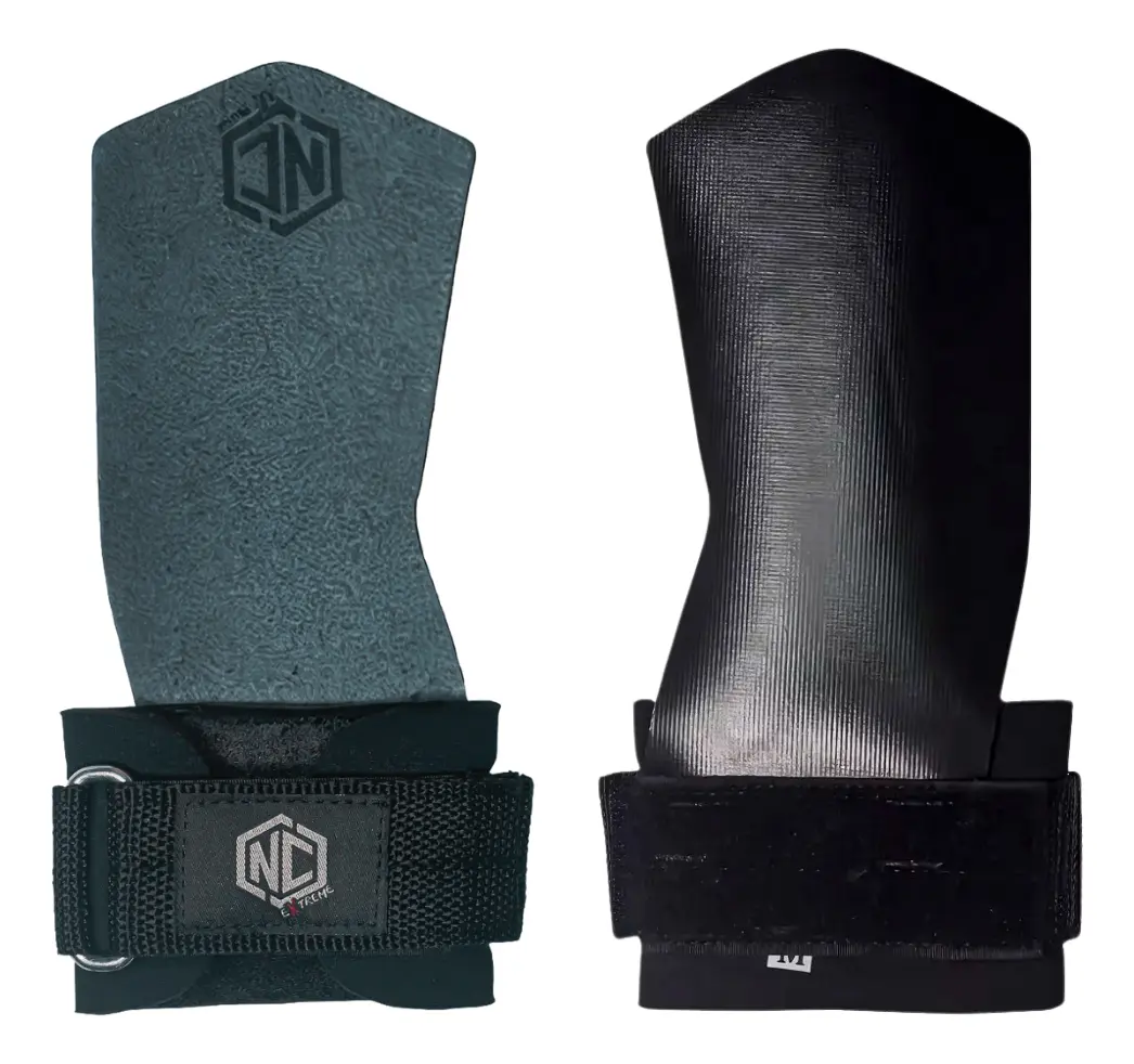 Hand Grip Duo Face Nc Extreme Luva Palmar Para Crossfit Suor Cor Grafite E Preto Tamanho G