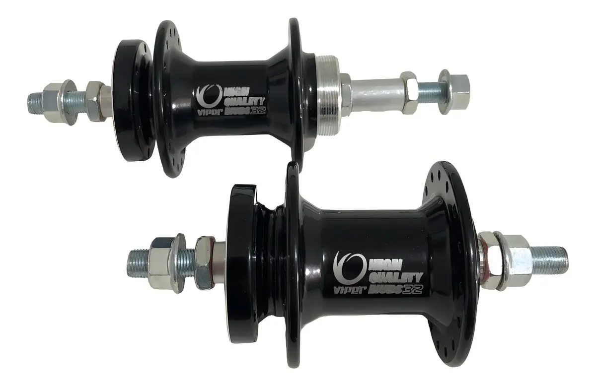 Cubo Bike Viper 32 Furos Alumínio Disco MTB Urbana Preto Kit 2 Unidades