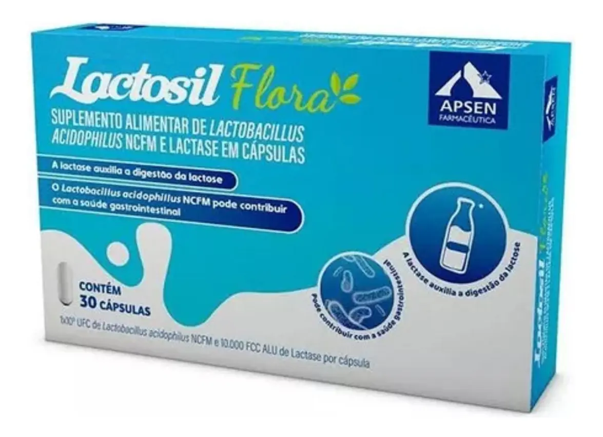 Lactosil Flora Com 30 Caps - Apsen Sabor Sem sabor
