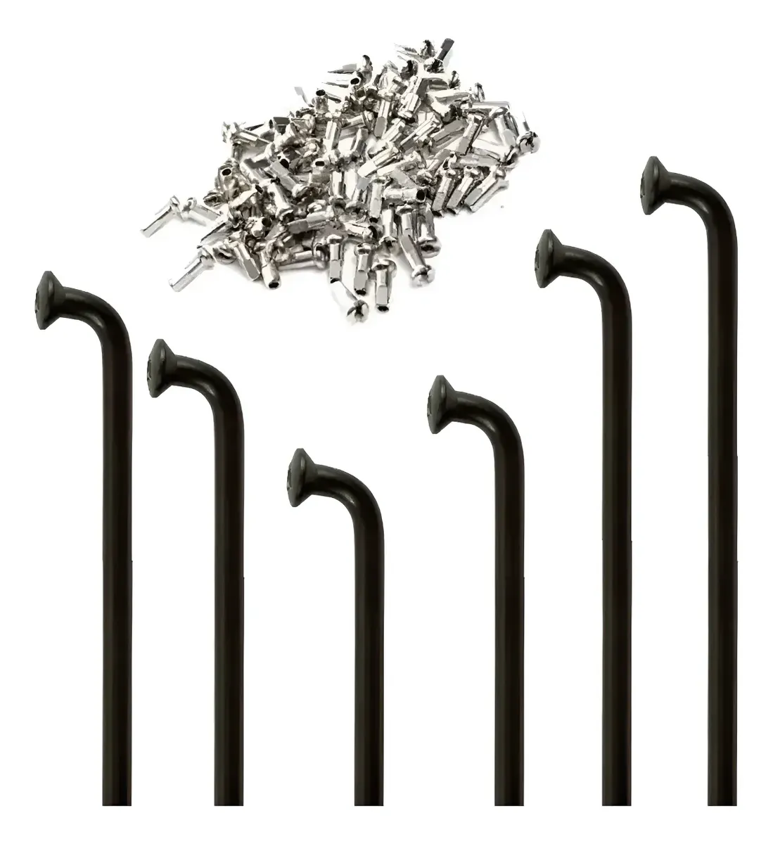 Raio Inox Preto Richman Shadar Aro Bicicleta 40 Unidades