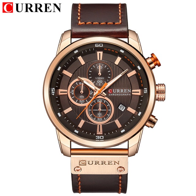 Relógio Masculino Analógico Curren Rose Coffe
